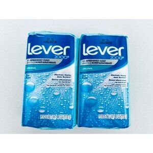 Lever 2000‎ Bar Soap 4oz Original Scent Unilever Refreshing Clean Lot Of 2 Read